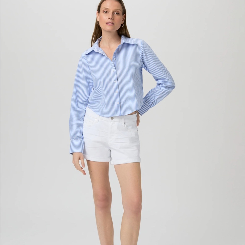 PAIGE White Denim Shorts
